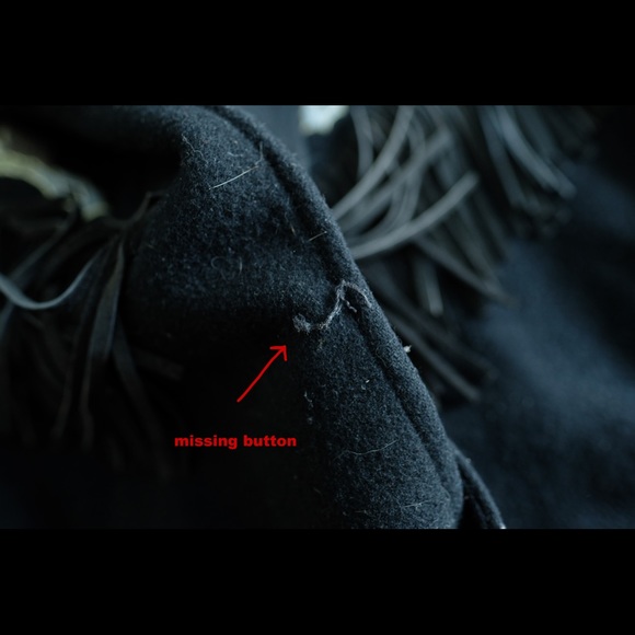 Kansai Yamamoto Suede/Wool Fringe Jacket  M Japan - Picture 7 of 8